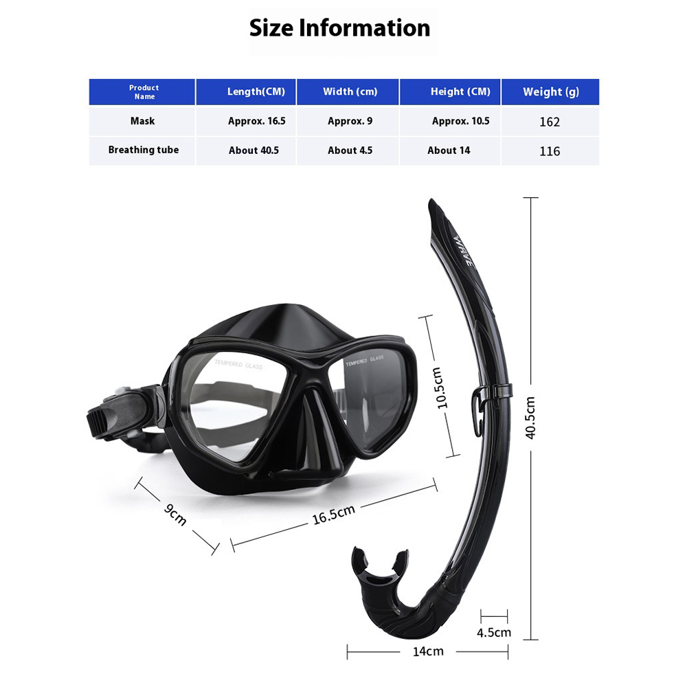 WAVE-Lunettes de plongée en ap - Freediving Mask Set avis et prix